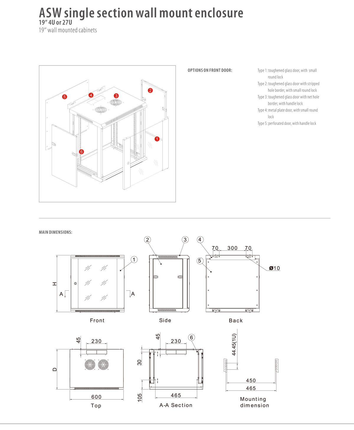 ASW single section wall mount enclosure-2