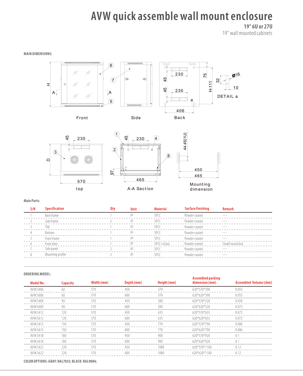 AVW quick assemble wall mount enclosure-2
