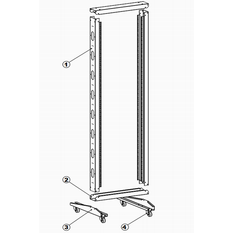 A2P 2 Post Frame Open Rack