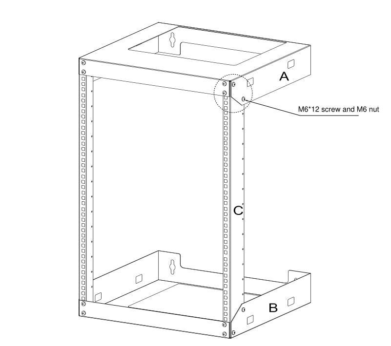 Wall mount rack